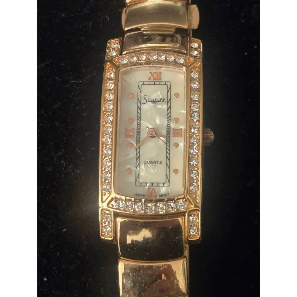 Sheffield Women's Rose Gold Tone Quartz Bracelet Watch